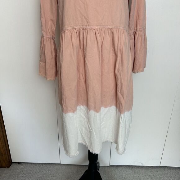 Anthropologie Holding Horses Lilibet Dip Dyed Ombre Relaxed Boho Dress Size 4 - Picture 5 of 11